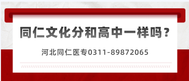 河北同仁医学院中专学的文化课跟高中是一样的吗？